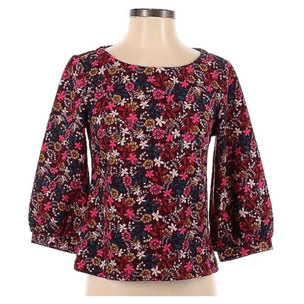 NWT, Maeve by Anthropologie 3/4 Sleeve Floral Top, XS